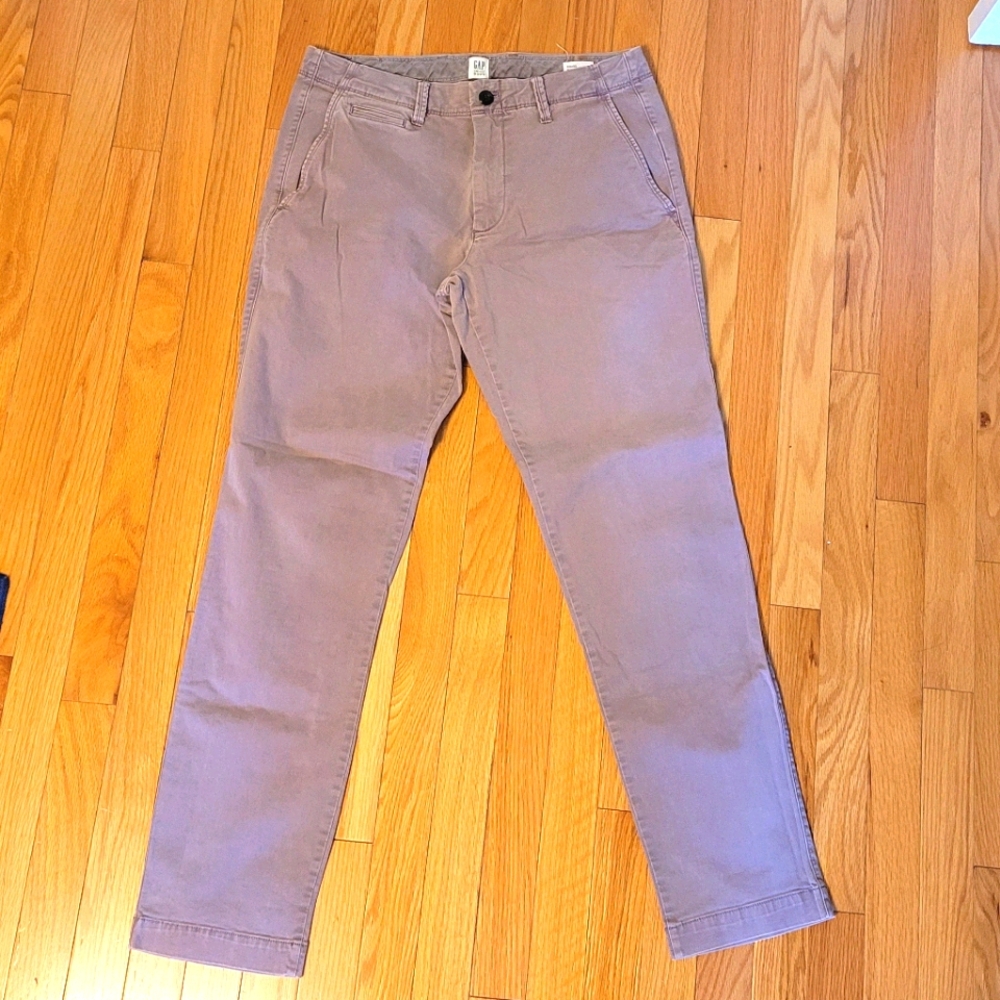 Gap Slim Khaki Grey Lavender